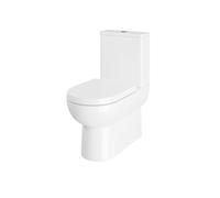 Soft-Close D-Shape Toilet Seat Bottom Fix 450mm - White