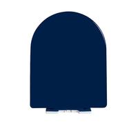 Soft Close D Shape Toilet Seat in Sapphire Blue Color PP Plastic with Quick Release Hinge and Nonslip Bumpers Easy Clean and Durable Toilet Lid Replacement for Bathroom