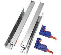 Soft-Close Der Slides, 2-Pack 16" Heavy-Du Steel Full Guide Rails for Hidden Ders, Silent Sliding System, Binario Scorle, Easy Installat