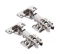 Soft Close Door Hinges, Tiberham 110 Degree Self Closing Full Overlay Kitchen Cabinet Folding Hinges, Heavy Duty Concealed Furniture Cupboard Door Hydraulic Hinges (Pack of 2)