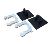 Soft Close Drawer Clips for Cooke & Lewis - 4 Piece Repair Kit - Fits B&Q IT Kitchens MFI - 2X Black Cover Clips & 2X White Front Clips - Fix Drawer Front