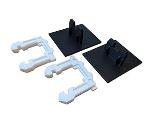 Soft Close Drawer Clips for Cooke & Lewis - 4 Piece Repair Kit - Fits B&Q IT Kitchens MFI - 2X Black Cover Clips & 2X White Front Clips - Fix Drawer Front