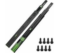 Soft Close Drawer Runners Full Extension 250 300 350 400 450 500 550 600mm, Side Mount Ball Bearing Metal Slides with 80lb Load Capacity 1 Pair