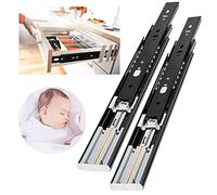 Soft Close Drawer Runners Full Extension 300 350 400 450 500 550 600 mm Ball Bearing Drawer Runners Slides Replacement Rails Track Guide Glides for Kitchen Bedroom Cabinets Heavy Duty 45kg 1 Pair