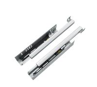 Soft Close Drawer Slide Rails - 2 Section Hidden Tracks, 25KG Load Capacity, 350mm Runner with Damper Buffer for Smooth, Quiet Operation
