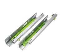 Soft Close Drawer Slides, 3-Fold Full Extension Undermount Runners, Ball Bearing, 50kg Load Capacity, 400mm (16inch), Pack of 2 for Smooth, Silent Operation