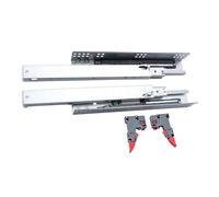 Soft-Close Drawer Slides with Extension, Hidden Under-Mount Installation, Back Bracket for Kitchen Cabinets -, Easy to Install, Smooth Operation.