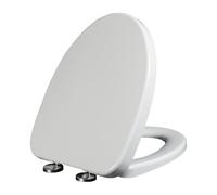 Soft Close Elongated Toilet Seat - Quick Release, Easy Clean, Oval Design, Top Fixing, No-slam, 37x46cm White Loo Seat For Modern Bathrooms One Color 37 * 46cm