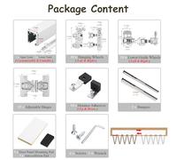 Soft-Close Folding Door Track Kit, 10-Door System, 4m/13.1ft Closet Hardware with Silent Rollers for Easy Installation & Quiet Bypassing Operation