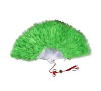 Soft Close Gas Spring, 28 Bones Feather Folding Dance Fan Handheld(Color 7)