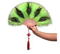 Soft Close Gas Spring, Performance Feather Folding Fan Dance Handheld(Light Green)
