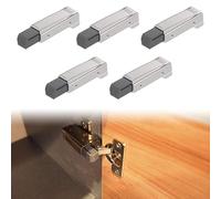 Soft Close Hinges, Soft Close Cabinet Door Damper 5Pcs Straight Arm Full Overlay Cabinet Hinges Cold-Rolled Steel for Doors, Slow