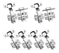 Soft Close Hydraulic Damper Buffers - 4PCS Quiet Concealed Hinges for Stainless Steel Cabinet Doors, Durable Wardrobe Solution, Noise Reduction & Easy Installation Hardware