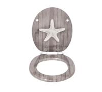 Soft-Close MDF Wood Core WC Toilet Seat, Multi-Color Patterns,Stylish Bathroom Essential 1 Pack for Modern Bathroom