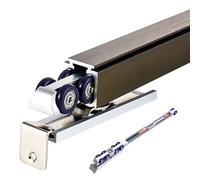 Soft Close Pocket Door Hardware Kit with Track, Sliding Barn Door Hardware for Closet, Top Mount Guide System, 7.5m/25ft Track Length