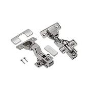 Soft Close Prestige 35mm Flush Kitchen Cabinet Door Hinge Plate & Screws