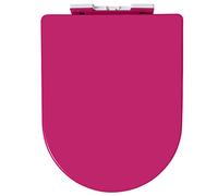 Soft Close Quick Release Toilet Seat - Family Bathroom Essential with Adjustable Hinges, Ergonomic Design Heavy Duty and Durable (Rose Red OneSize)