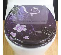 Soft Close Resin Toilet Seat with Stainless Steel Hinges - 150KG Load Capacity for U/V/O Type Toilets