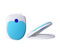 Soft Close Round Toilet Seat with Quiet Close Lid Cover Wide Selection of Slow Close Toilet Seats Blue Color