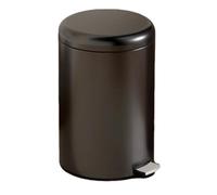 Soft Close Round Trash Can 8L Capacity Smart Pedal Easy Emptying Stainless Steel Waste Bin Sleek Black Design Ideal for Kitchen & Office 12L (25 * 34CM)