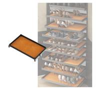 Soft Close Shoe Storage Cabinet Organizer - Pull Out Slide-Out Drawer Rack for Wardrobe & Kitchen Brown 41x46cm - Perfect for Neat & Tidy Spaces