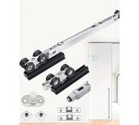 Soft Close Sliding Door Kit - Track & Hardware System for Smooth Open/Close Mechanism Ideal for Interior & Closet Doors Easy Inllat & Quiet