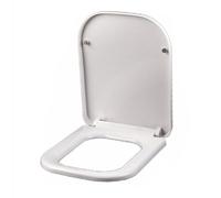 Soft Close Square Toilet Seat - 36x44cm White Lid Quick Release Button for Easy Cleaning Top Fix Adjustable Hinges Durable PP Material - Bathroom Upgrade
