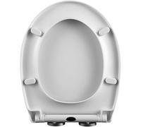 Soft Close Square Toilet Seat - Durable Plastic, Elongated Design, Top Fix Hinge, Quick Release for Easy Cleaning, Ideal for Modern Bathrooms 07F