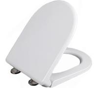 Soft Close Square Toilet Seat - Durable Plastic, Elongated Design, Top Fix Hinge, Quick Release for Easy Cleaning, Ideal for Modern Bathrooms 02R