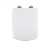 Soft Close Square Toilet Seat for Modern Bathrooms 435mm x 355mm White & Easy to Install Comfortable Design for Ultimate Hygiene