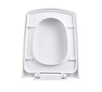 Soft Close Square Toilet Seat, Quick Release White Lid for Rectangle Bowls, Easy Top Fix Installation with Adjustable Hinges - Upgrade Your Bathroom (03F)