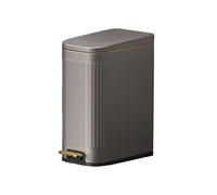 Soft Close Step Trash Can, Hands-Free Pedal Bin with Removable Inner Bucket, Slim Kitchen Wastebasket for Narrow Spaces, 13L