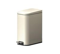 Soft Close Step Trash Can, Hands-Free Pedal Bin with Removable Inner Bucket, Slim Kitchen Wastebasket for Narrow Spaces, 13L
