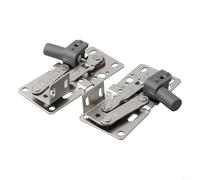 Soft Close Tip Out Tray Hinges | 45 Degree Scissor Hinge for Sink Cabinet | Self-Locking Folding Hardware for Kitchen Bathroom Shoe Storage | Nickel Plated Steel | 2