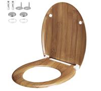 Soft Close Toilet Seat Bamboo Design with Quick Release