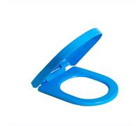 Soft Close Toilet Seat, Colored D Shape Toilet Seat, Soft Close Quick Release Top Fixed Hinge Thickened PP Bathroom Lid,Blue(Blue)