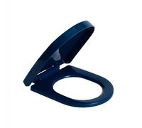 Soft Close Toilet Seat, Colored D Shape Toilet Seat, Soft Close Quick Release Top Fixed Hinge Thickened PP Bathroom Lid,Blue(Navy Blue)