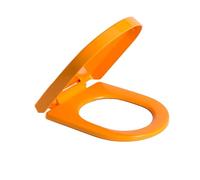 Soft Close Toilet Seat, Colored D Shape Toilet Seat, Soft Close Quick Release Top Fixed Hinge Thickened PP Bathroom Lid,Blue(Orange)