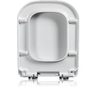Soft Close Toilet Seat, Elongated Square Design, Quick Release Adjustable Hinges, Easy Installation, Durable Plastic, Comfortable Slow Closing, Modern Bathroom Upgrade 04b
