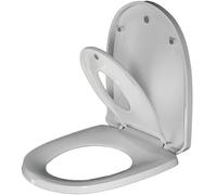 Soft Close Toilet Seat Elongated, Toilet Lid Plastic, One Lid, Two Uses, Strong and Durable, Quick-Release Design for Easy Cleaning