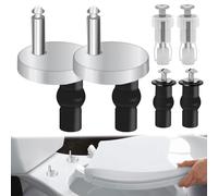 Soft Close Toilet Seat Hinges, 6pcs Replacement, 45mm Blind Hole