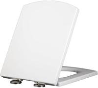 Soft Close Toilet Seat, PP, Adjustable Top Fix, Quick Release for Easy Cleaning, Modern Square Lid Design, Bathroom tial