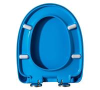 Soft Close Toilet Seat, Quiet No Slam WC Seats Cover with Top Fixing Hinge, Quick Release for Easy to Clean, UF Color Quiet Anti-Slip Toilet Lid,Green,U2