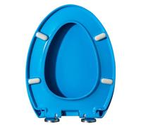 Soft Close Toilet Seat, Quiet No Slam WC Seats Cover with Top Fixing Hinge, Quick Release for Easy to Clean, UF Color Quiet Anti-Slip Toilet Lid,Green,U2