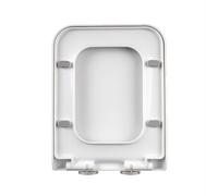 Soft-Close Toilet Seat Rectangular WC LidPP Material White Easy Installation Comfortable Bathroom Essential Upgrade Your Toilet Experience