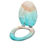 Soft Close Toilet Seat, Resin Soft Close Toilet Seat Multicolor 33-39x40-48cm for U/V/O Type Toilet 10-20cm Installation Hole(D Style)
