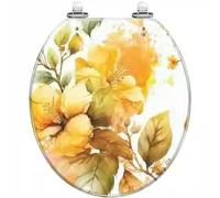 Soft Close Toilet Seat, Resin Toilet Seat Soft Close Quick Release for U V O Type Toilets 43x36cm Multicolor(Style-1)