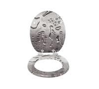 Soft Close Toilet Seat Soft-Close MDF Wood Core WC Toilet Seat, Multi-Color Patterns,Stylish Bathroom Essential 1 Pack(Color06)