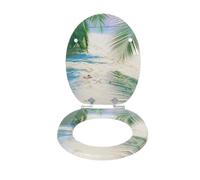 Soft Close Toilet Seat Soft-Close MDF Wood Core WC Toilet Seat, Multi-Color Patterns,Stylish Bathroom Essential 1 Pack Bathroom(Color03)