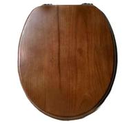 Soft Close Toilet Seat, Solid Wood Toilet Seat Quick Release Soft Close Adjustable Hinge Multicolor 43x36/44x36cm(Walnut-o,43 * 36 cm)